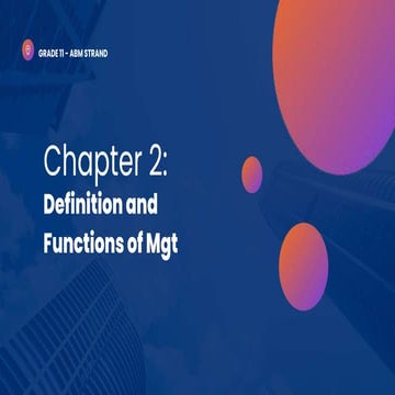Mgt Functions for business students in p