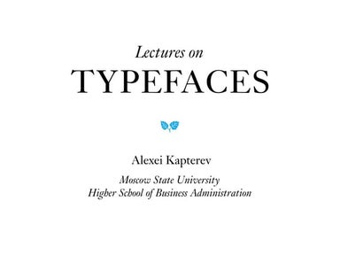 Lectures on typefaces