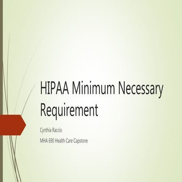 Mha690 hipaa minimum necessary week 1
