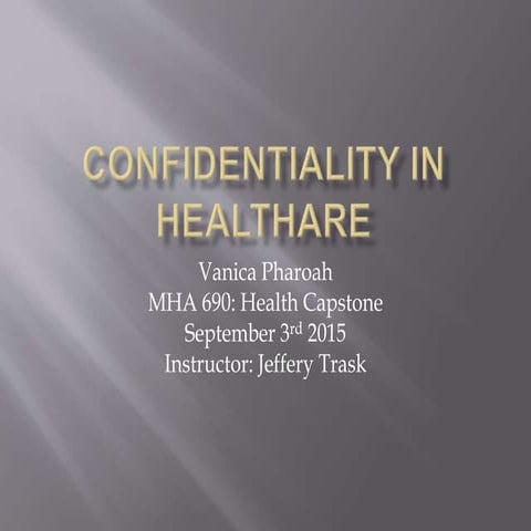 Confidentiality | PPTX