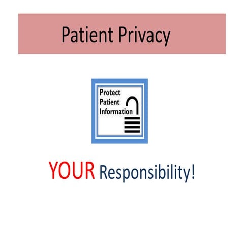 Mha 690 week 1 discussion 2 patient privacy