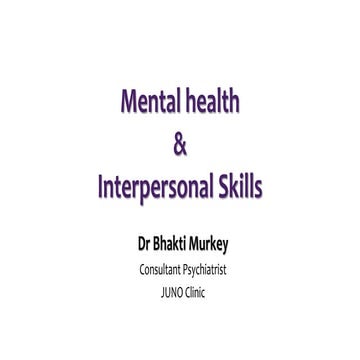 Mental Health and Interpersonal Skills