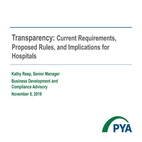 A Comprehensive Review On Price Transparency - AZHHA | PDF