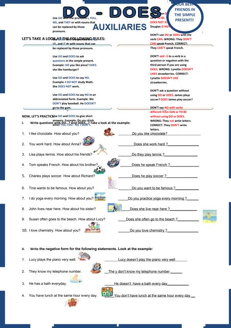 to do verbs - do, does, did | PPTX