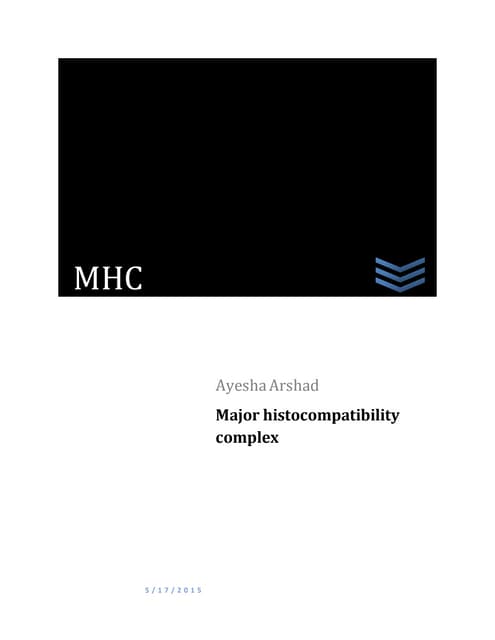 Structure and Function of MHC | PPT