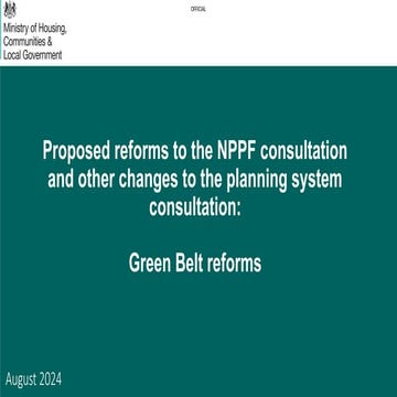 NPPF Deep Dive: Green Belt September 2024