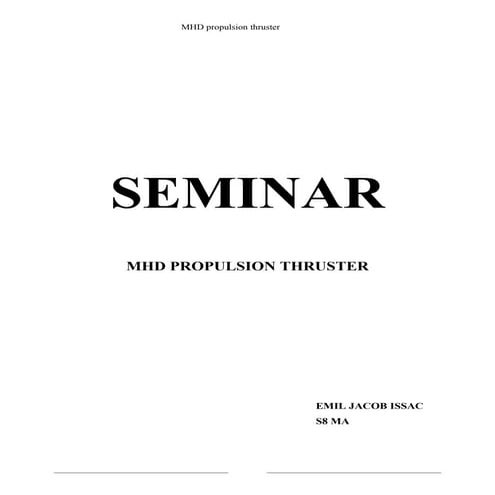 Mhd propulsion thruster (2)