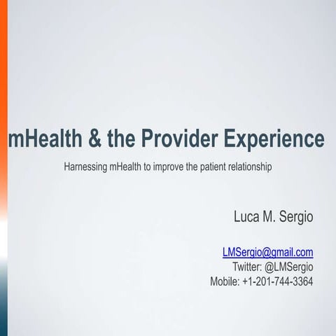 mHealth & the Medical Provider