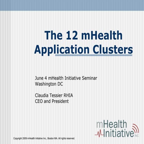 mHealth Application Clustrs.Tessier
