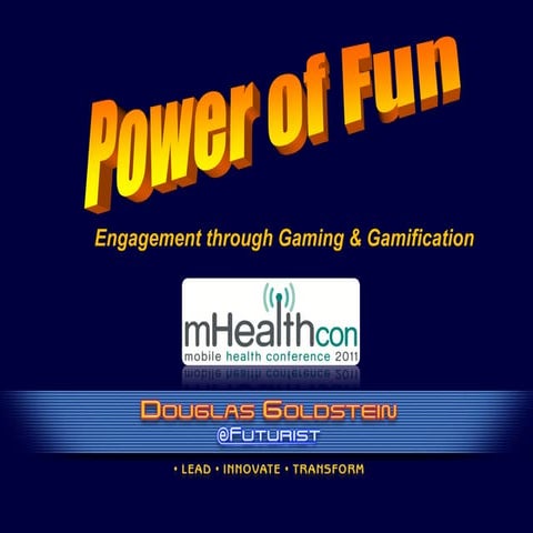 MHealthcon 2011 Present - Douglas Goldstetin on Engagement Through Gaming