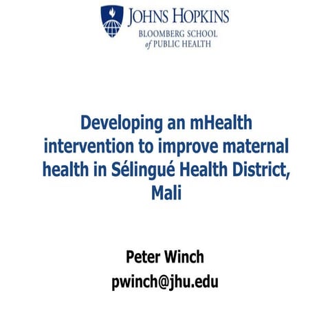 mHealth Mali - Peter Winch