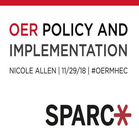 #OERMHEC | OER Policy and Implementation