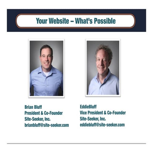 Your Website. What's Possible and What Should You Strive to Achieve? A Case S...