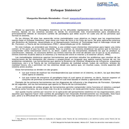 Alta dirección: Pensamiento sistémico para la alta dirección.