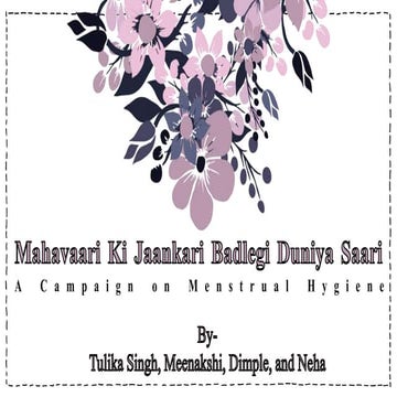 A campaign on Menstrual Hygiene Management