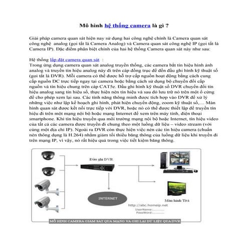 Mô hình hệ thống camera là gì