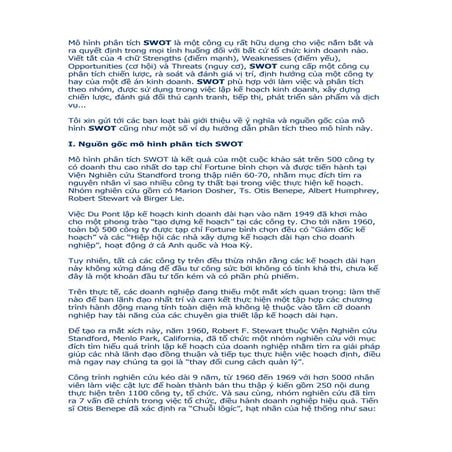 Mô hình phân tích swot