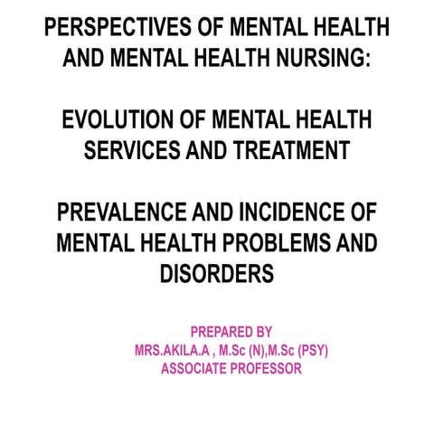 MENTAL HEALTH NURSING