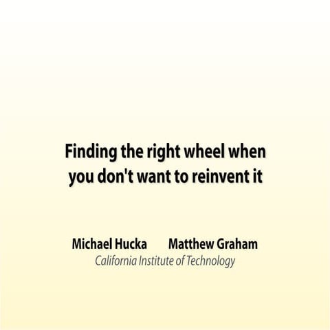 Finding the right wheel