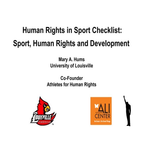 A framework for athletes' rights and human rights in sports | PPTX