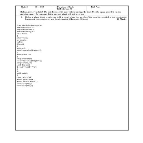 Mi 103 mi 103 quiz 2