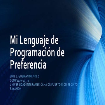 Mi lenguaje de programacion de preferencia Java