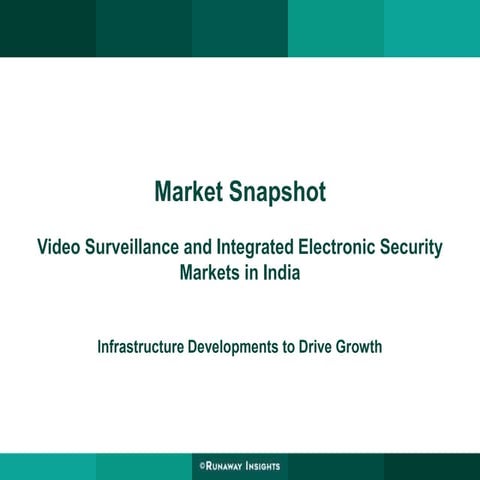 Indian Market for Video Surveillance and Electronic Security