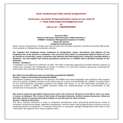 Mi0034  database management systems