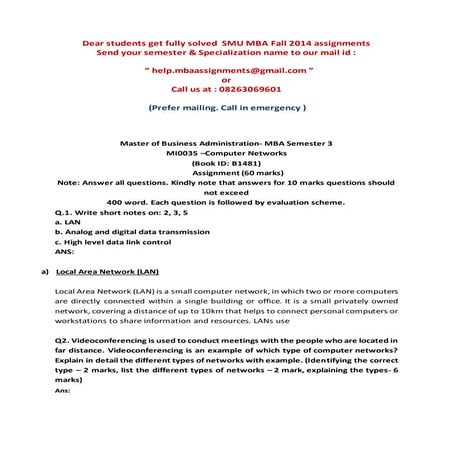 Mi0035 –computer networks