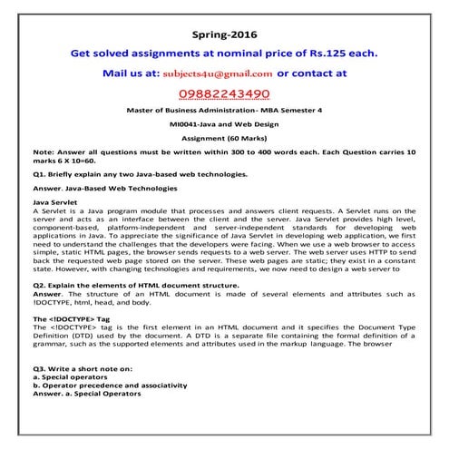 Mi0041 java and web design