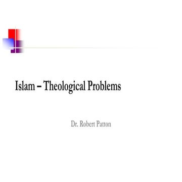 Mi 210 lesson 11..3 theological problems in islam 3