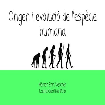 Origen i evolució de l'espècie humana