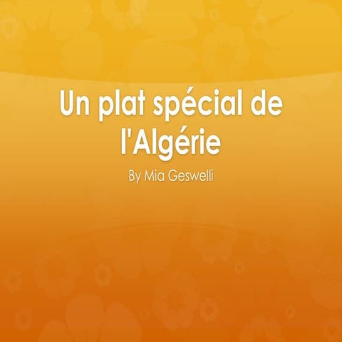 Mia algerian dishfrench