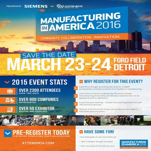 MiA16 - Manufacturing in America (Ford Field, Detroit)