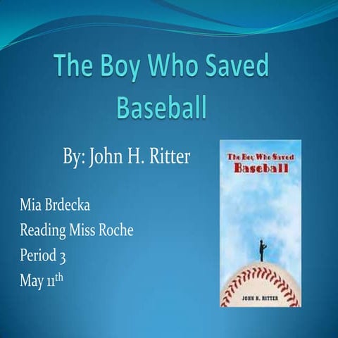 Mia brdecka the boy who saved baseball