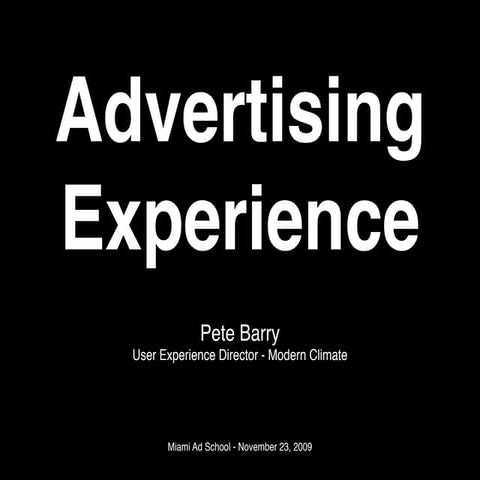 Advertising Experience