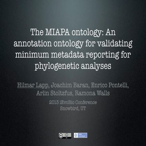 The MIAPA ontology: An annotation ontology for validating minimum metadata re...