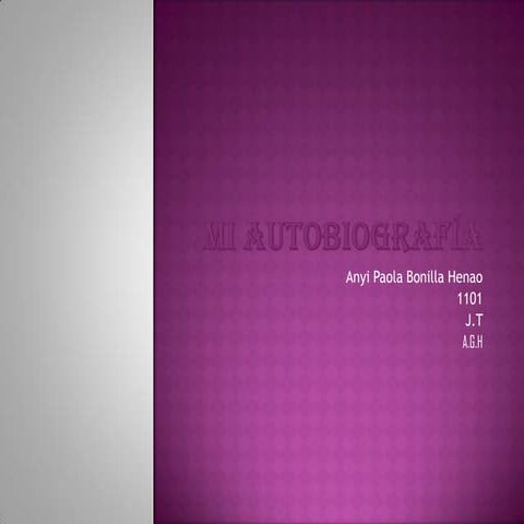 Mi autobiografía