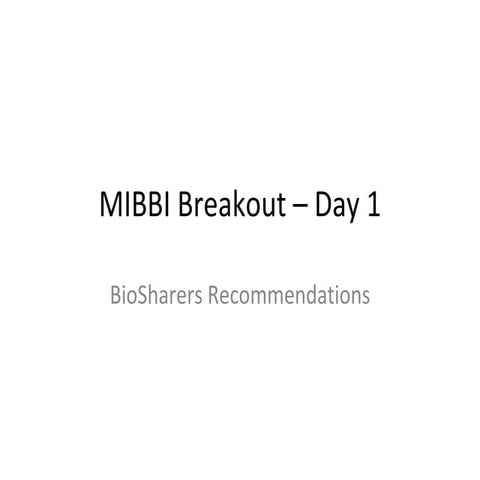 Mibbi bio sharers reportback day1