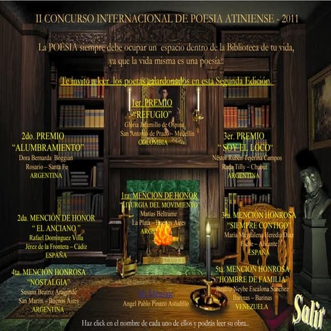 Mi biblioteca   Ganadores Poesia Atiniense 2011 Buenos Aires - Argentina