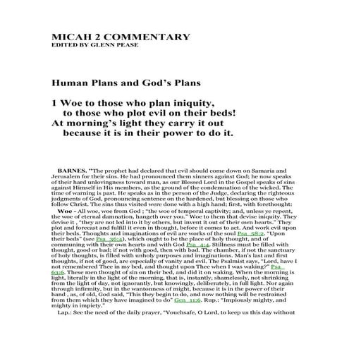 Micah 2 commentary | PDF
