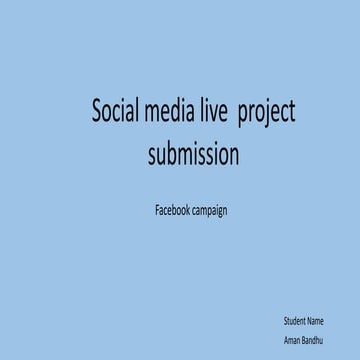 Social Media live project.