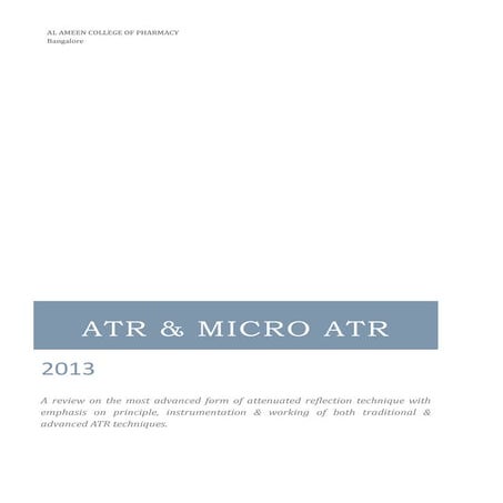 Micro ATR - A review