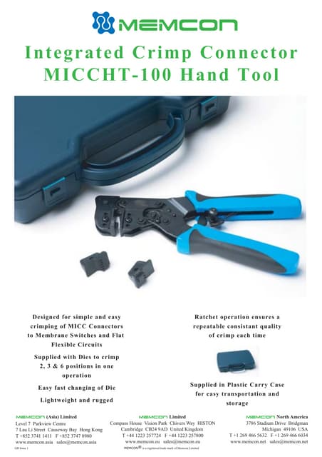 Memcon Mccm475 long-square-male-contact-crimping-machine | PDF