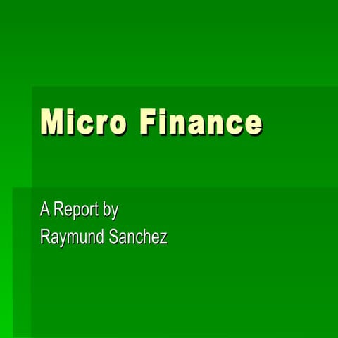 micro finance