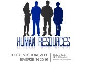 HR Trends that Will Emerge in 2016