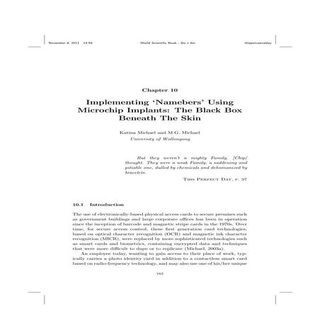Implementing ‘Namebers’ Using Microchip Implants: The Black Box Beneath The Skin