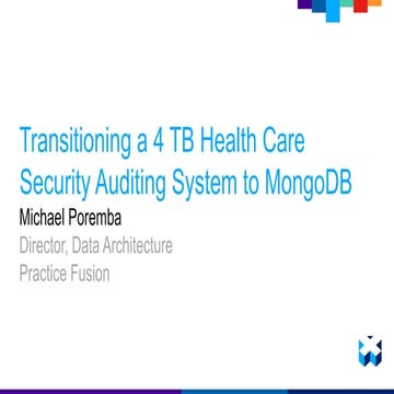 Michael Poremba, Director, Data Architecture at Practice Fusion