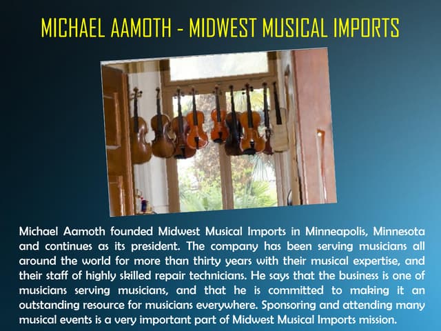 MICHAEL AAMOTH - MIDWEST MUSICAL IM...