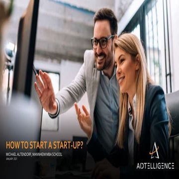 Entrepreneurship Lecture - How to Start a Startup MBA School - University Man...